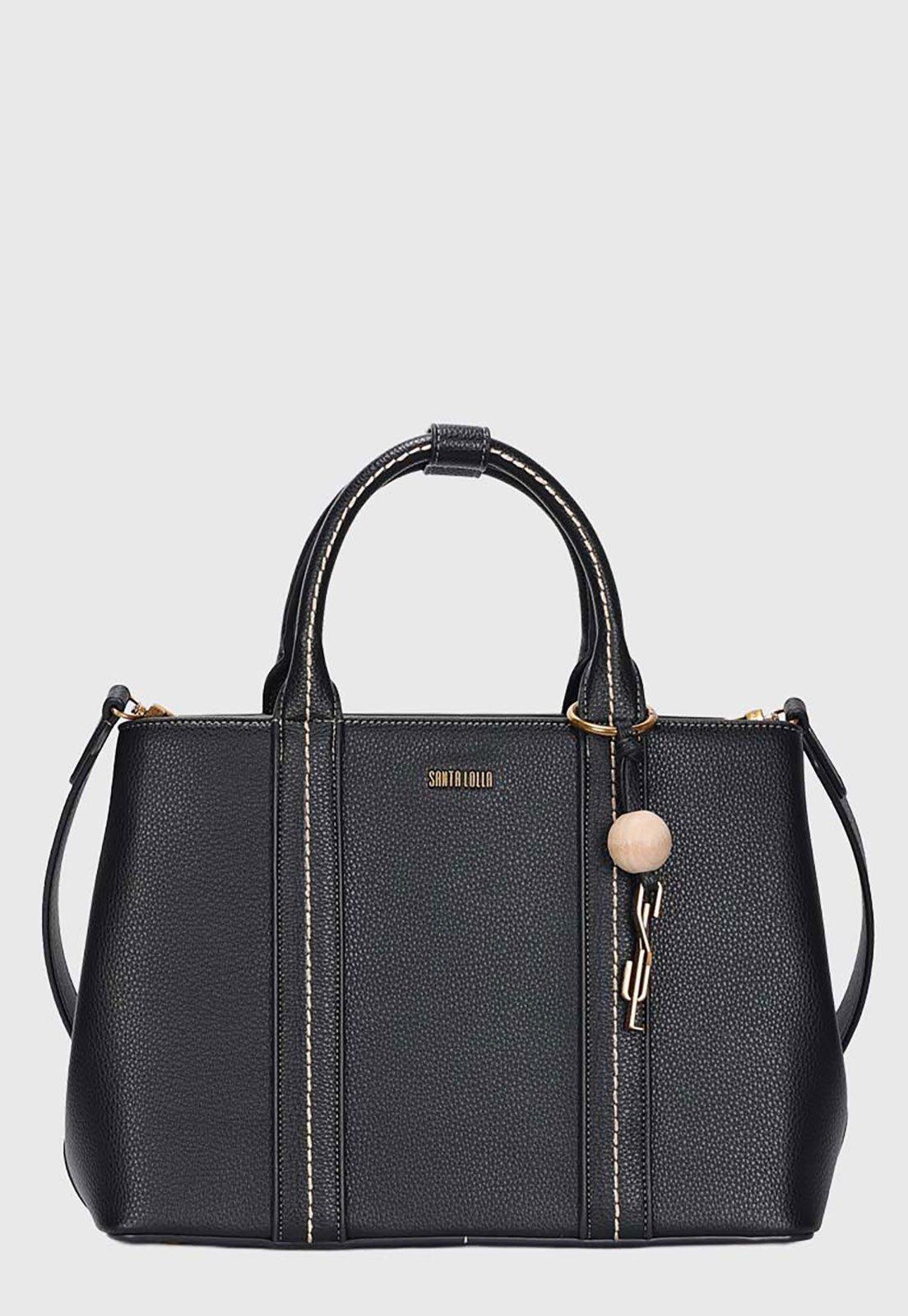 Bolsa Feminina Santa Lolla Grande Estruturada Preta
