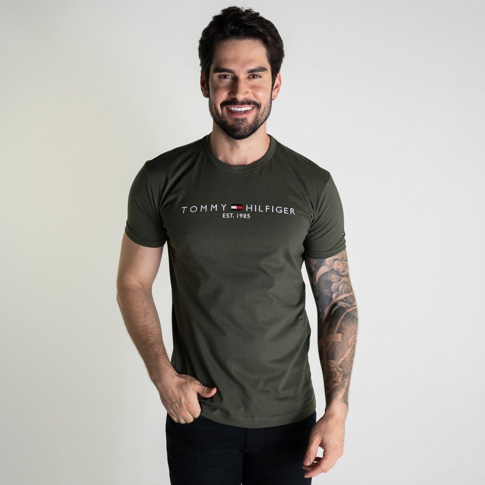 Camiseta Tommy Hilfiger 1985 Verde Militar