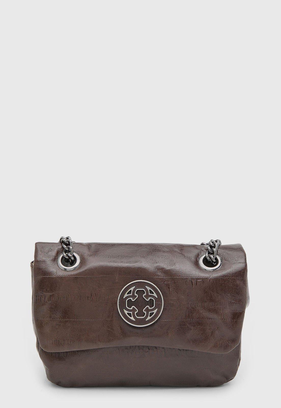 Bolsa Feminina Capodarte Pequena Couro Marrom