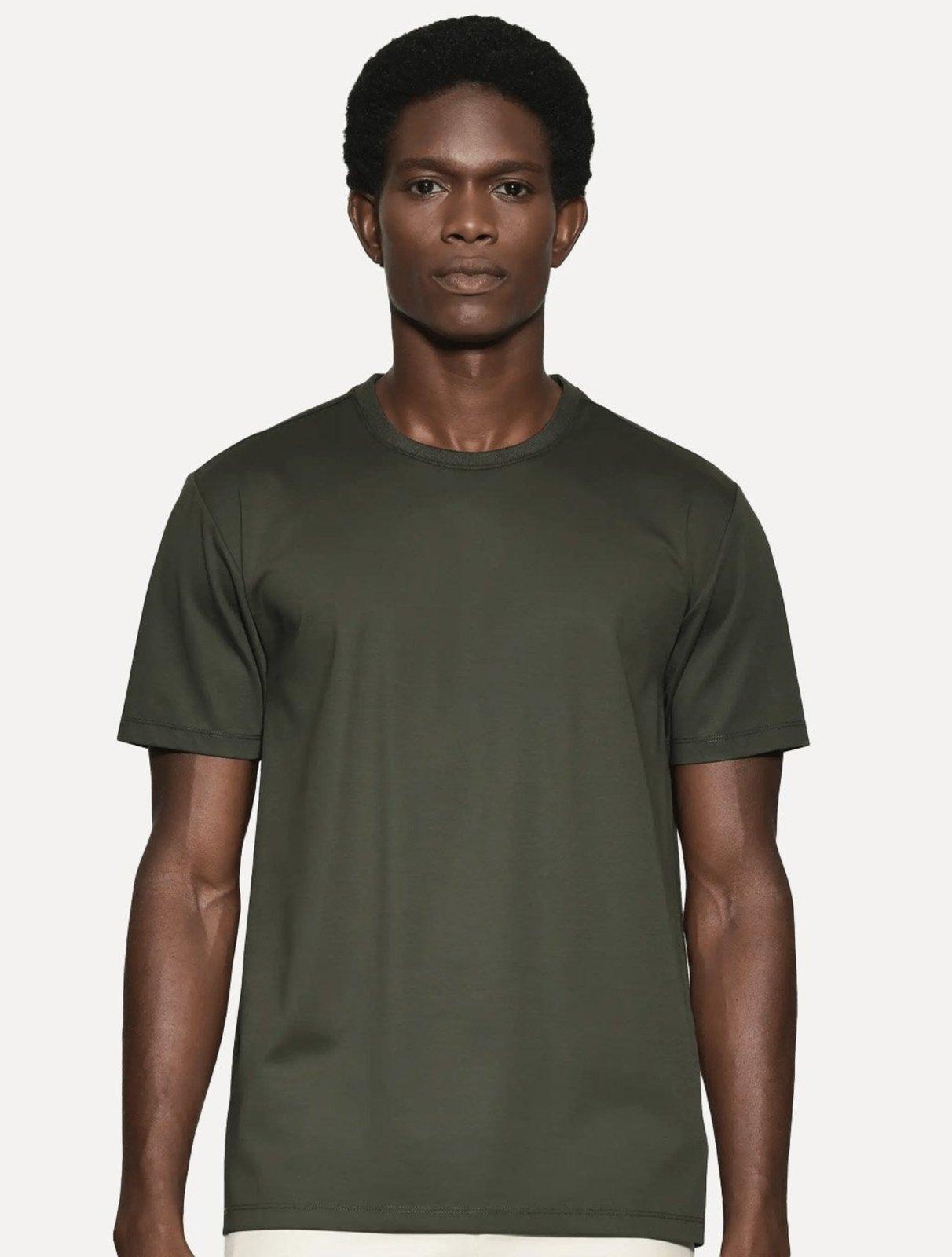 Camiseta Aramis Masculina Mercerizedo Interlock Verde Escuro