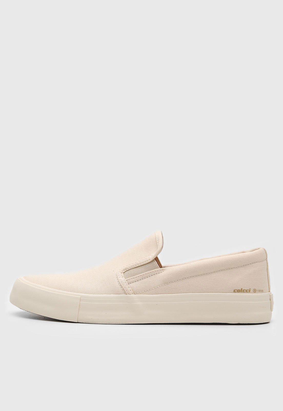 Tênis Slip On Colcci Liso Bege