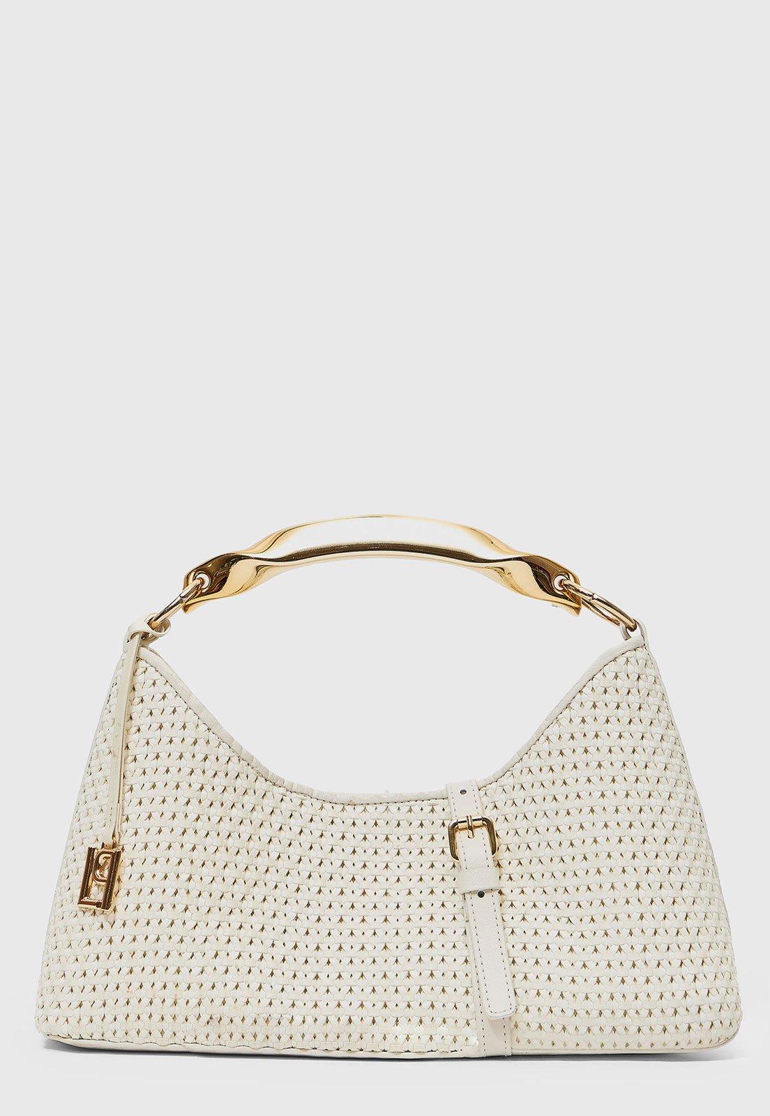 Bolsa Feminina Lança Perfume Alça Metal Off-White