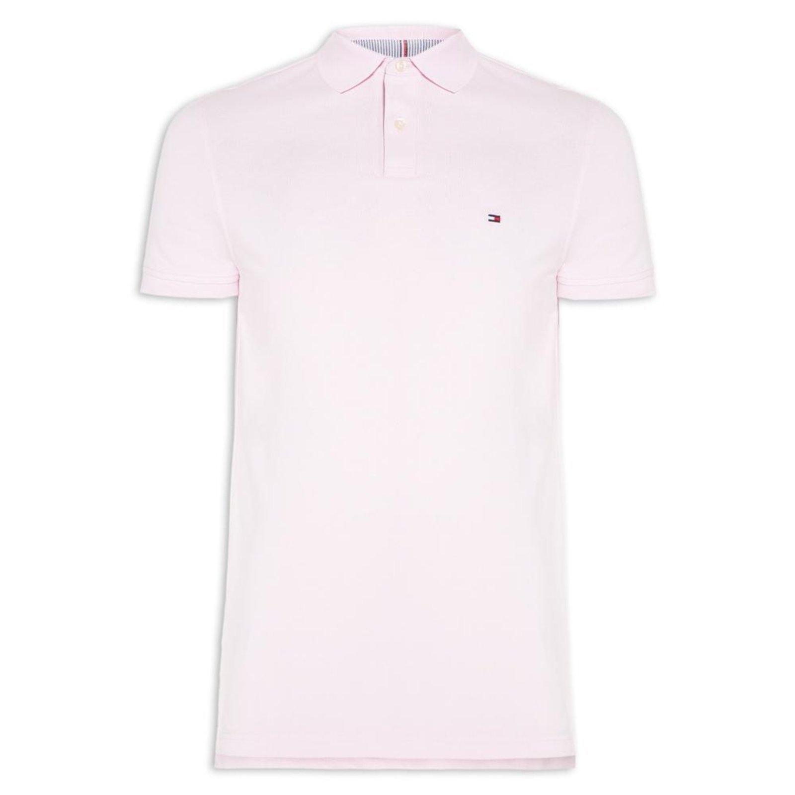 Camiseta Gola Polo Tommy Hilfiger Im 1985 Slim Rosa Claro