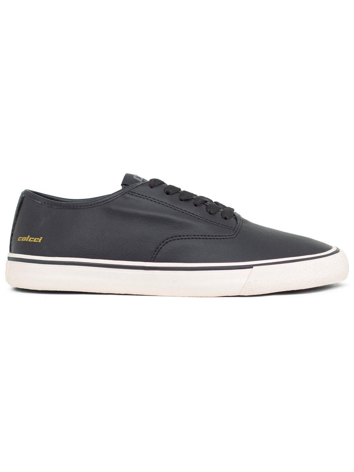 Tênis Masculino Colcci Casual Dante Conforto Flexível Costurado Cadarços Preto