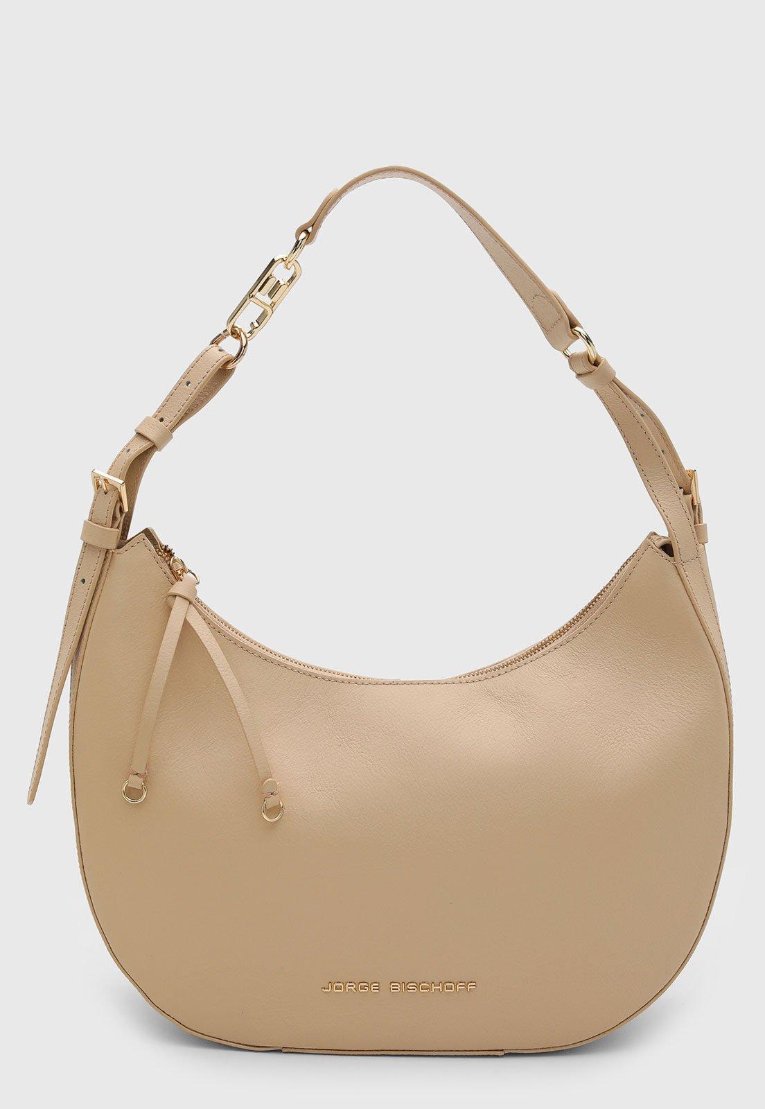Bolsa Feminina Jorge Bischoff Design Contemporâneo Bege
