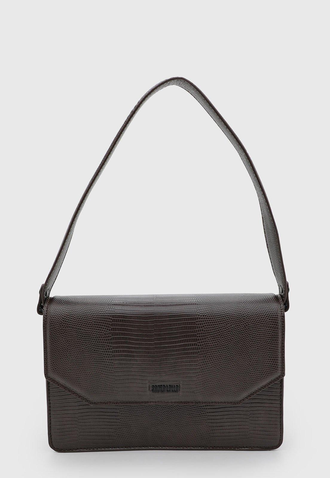 Bolsa Feminina Santa Lolla Lezard Marrom