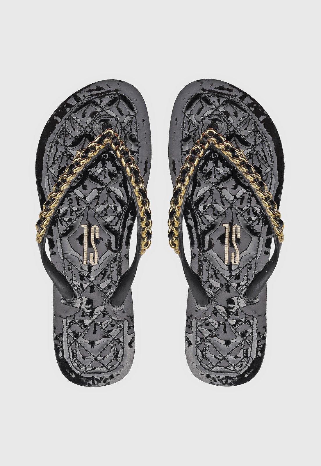 Chinelo Santa Lolla Corrente Preto