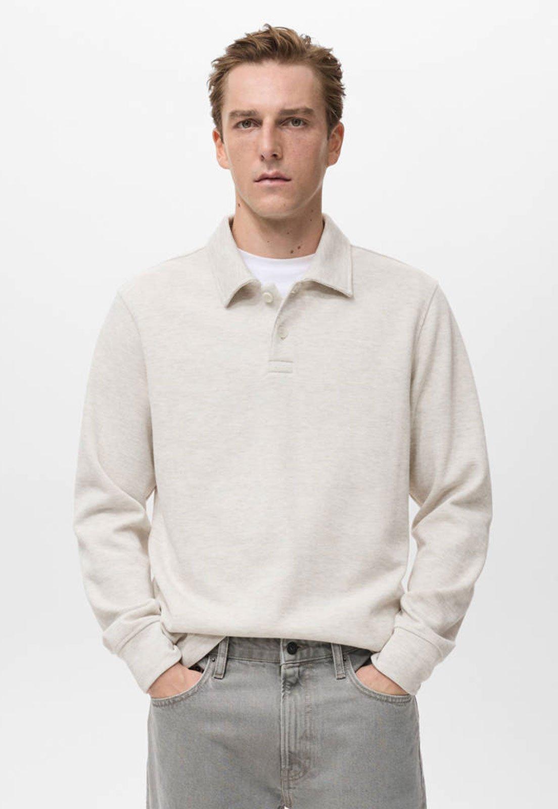 Blusa Polo Masculina Mango Off-White
