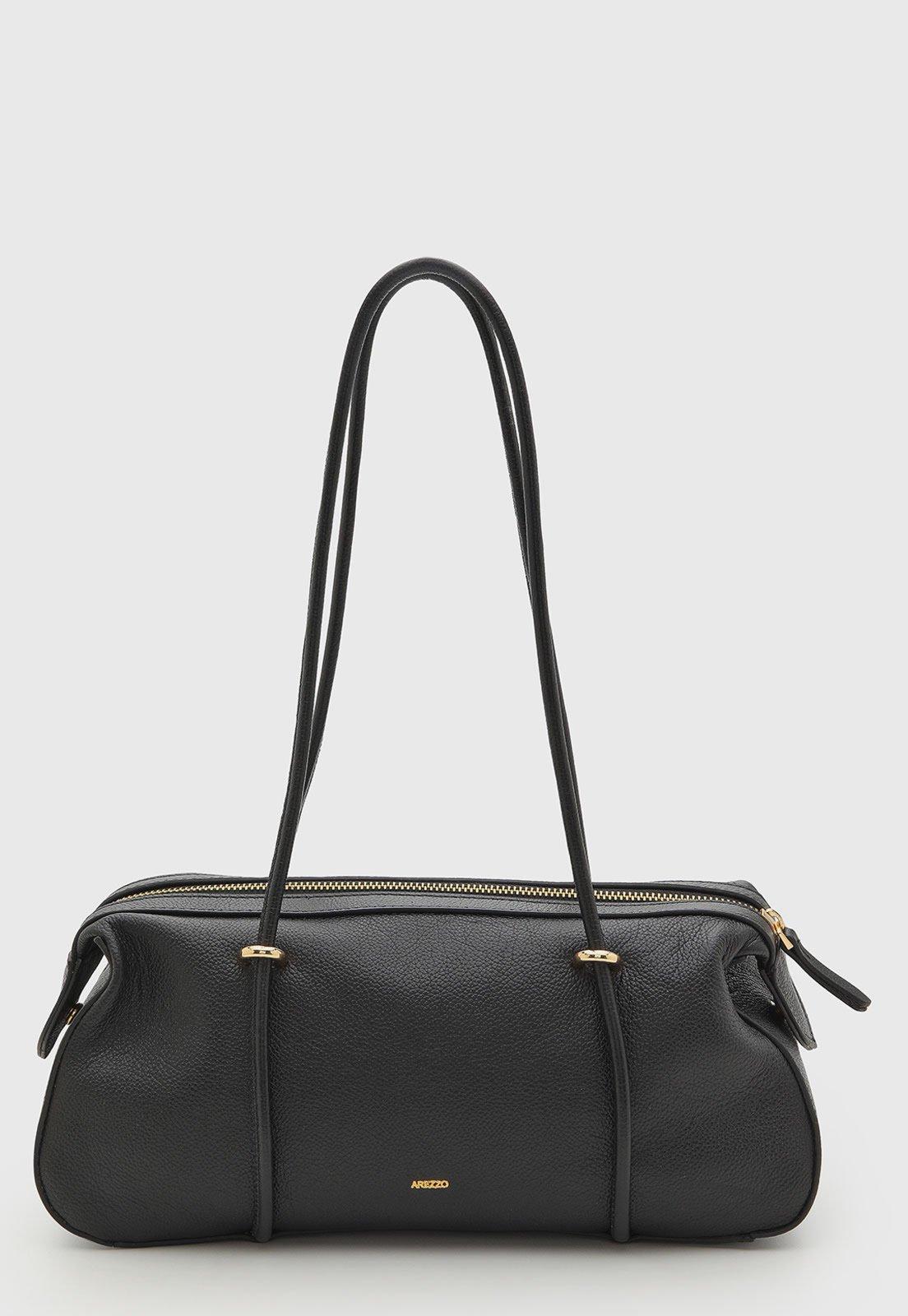 Bolsa Feminina Arezzo Estruturada Couro Preta