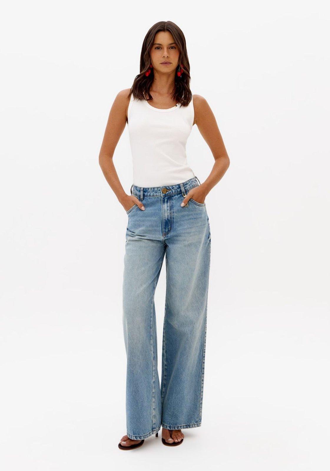 Calça Jeans Full Length Cintura Média Lança Perfume
