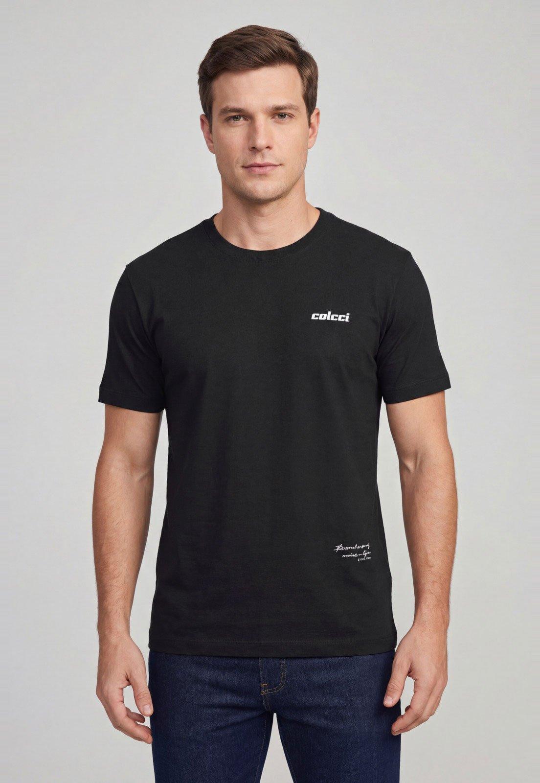 Camiseta Masculina Colcci Logo Preta