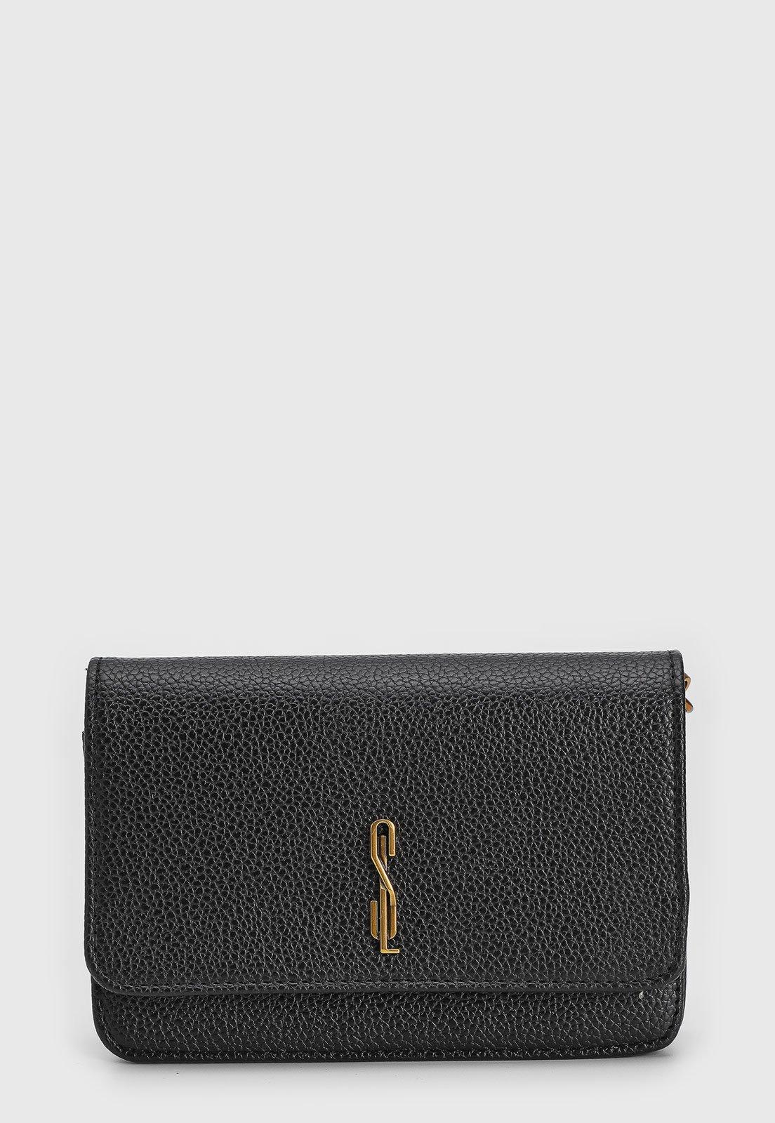 Bolsa Feminina Santa Lolla Alça Corrente Preta