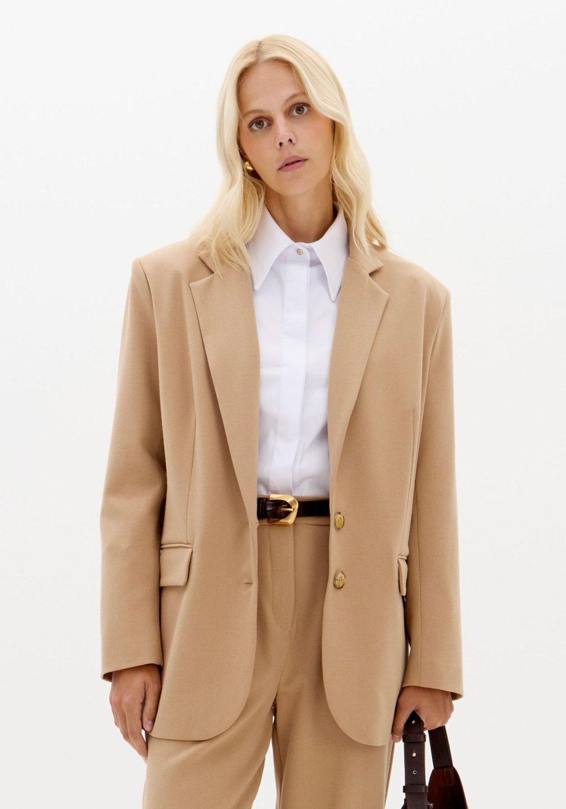 Blazer Oversized Alongado Com Botões Lança Perfume