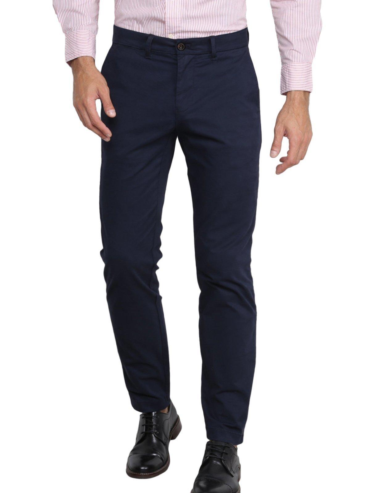 Calça Tommy Hilfiger Masculina de Sarja Brooklyn Azul Marinho