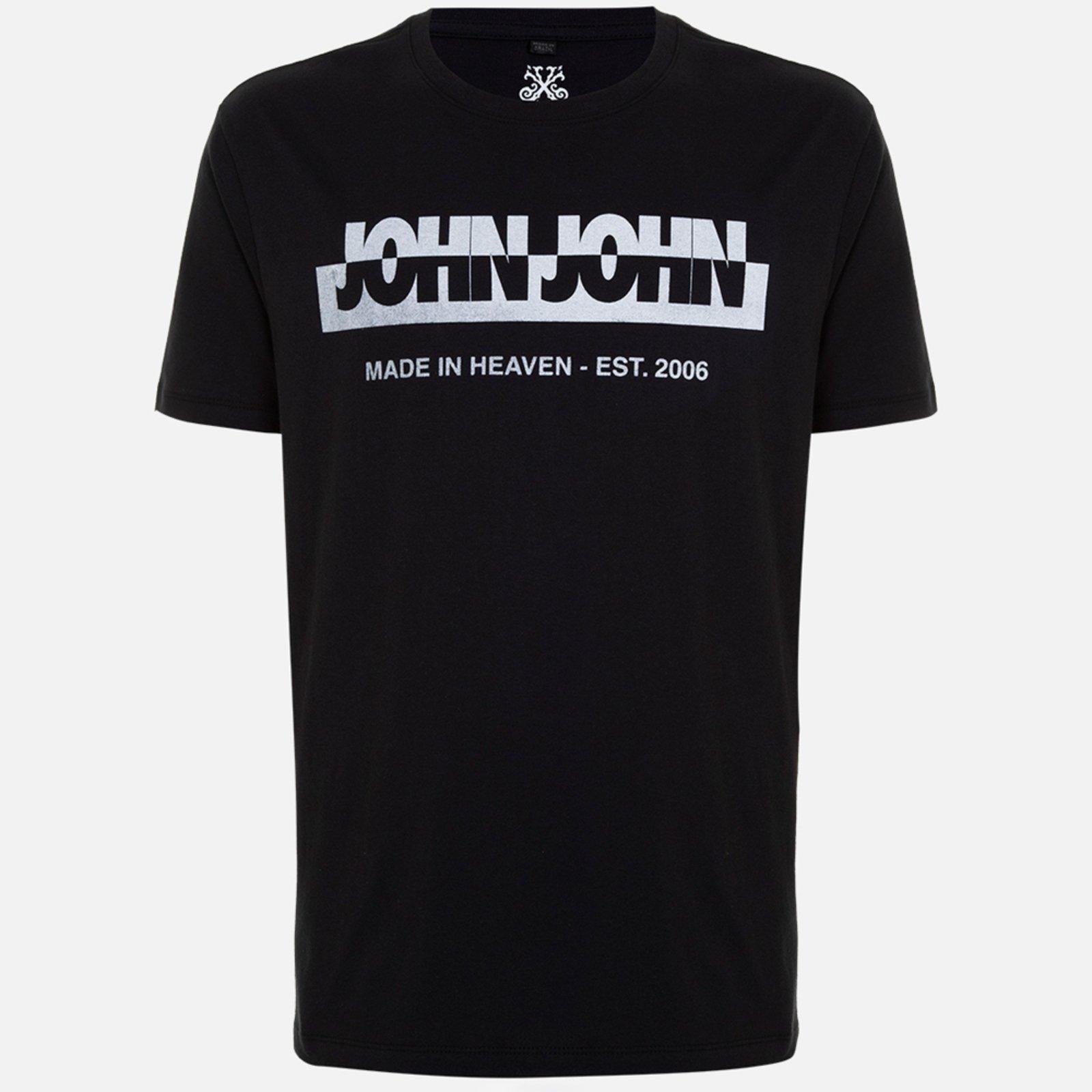 Camiseta John John Rg New Divided Ve25 Preto Masculino