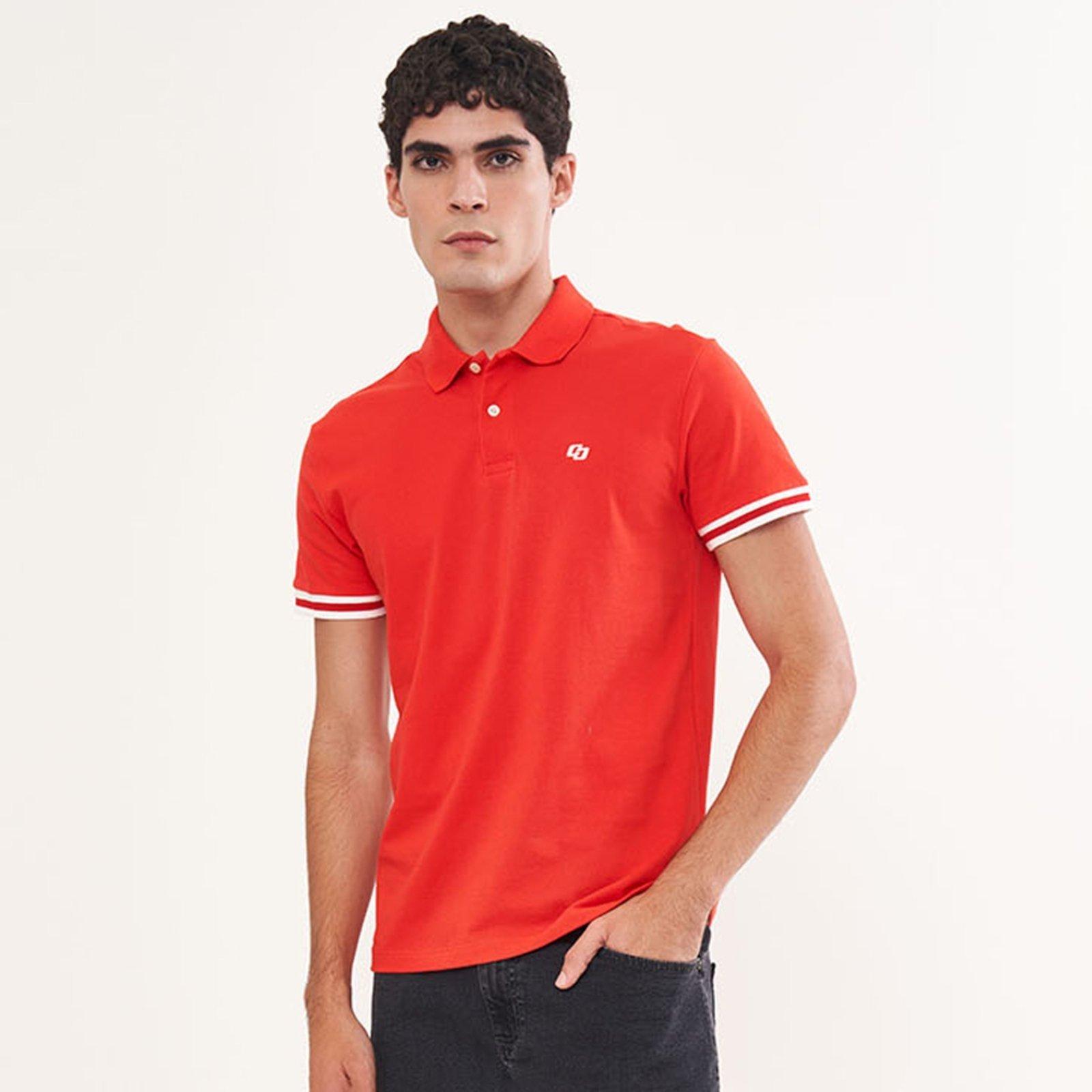 Camisa Polo Colcci Faixas Pr26 Vermelho Ife Masculino