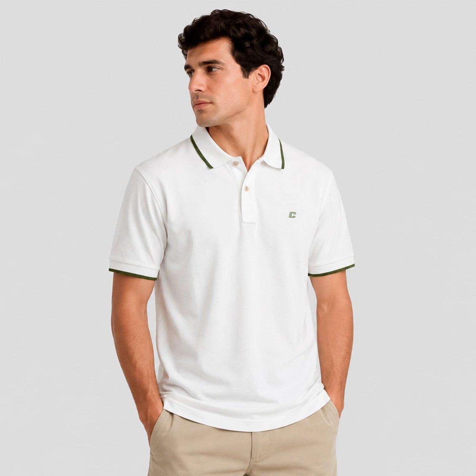 Camisa Polo Colcci Piquet Logo Fx In26 Off White Masculino
