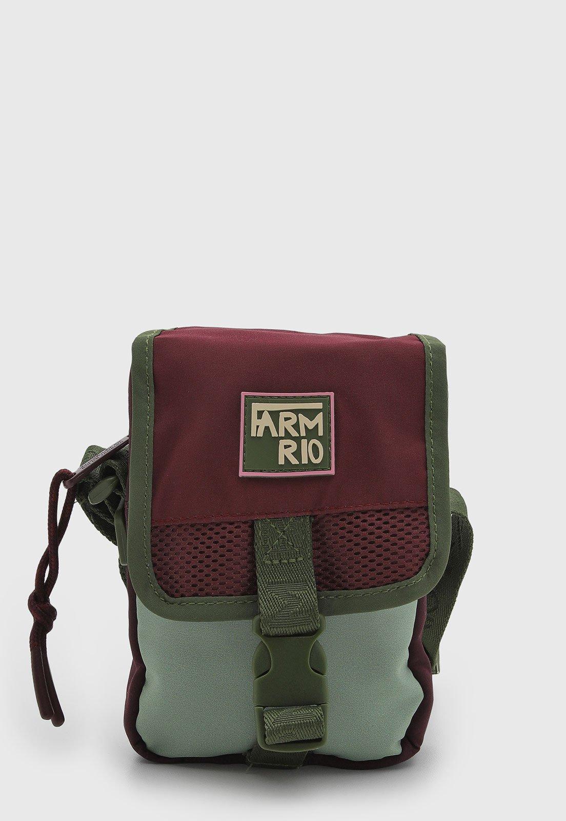 Bolsa Feminina FARM Fervo Colorblocking Verde