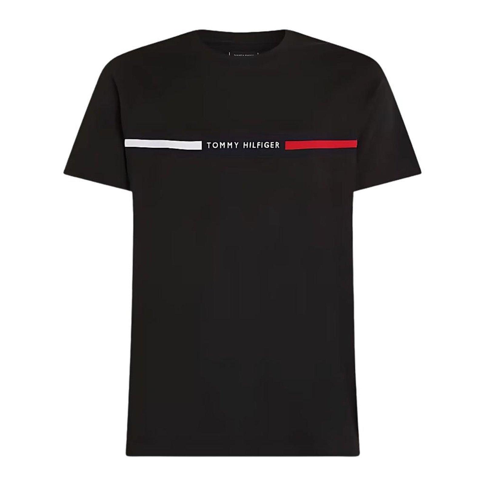 Camiseta Tommy Hilfiger Chest Insert Tee Preto
