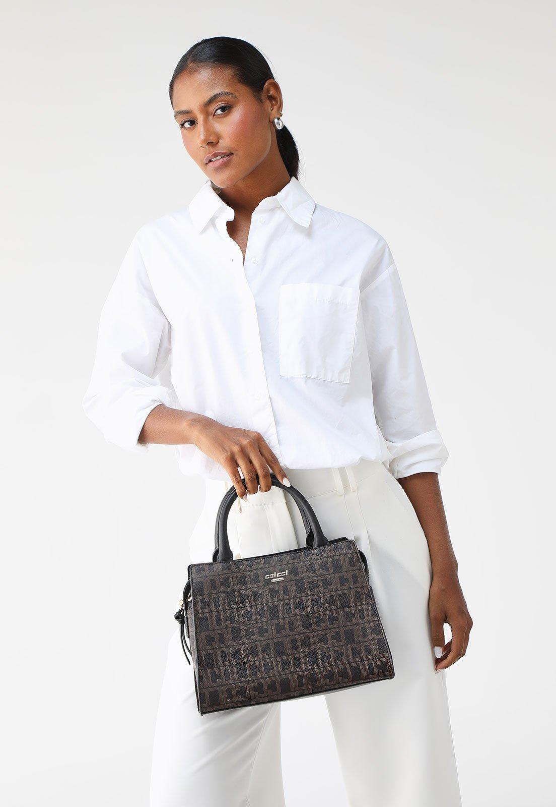 Bolsa Tiracolo Colcci Monograma Marrom