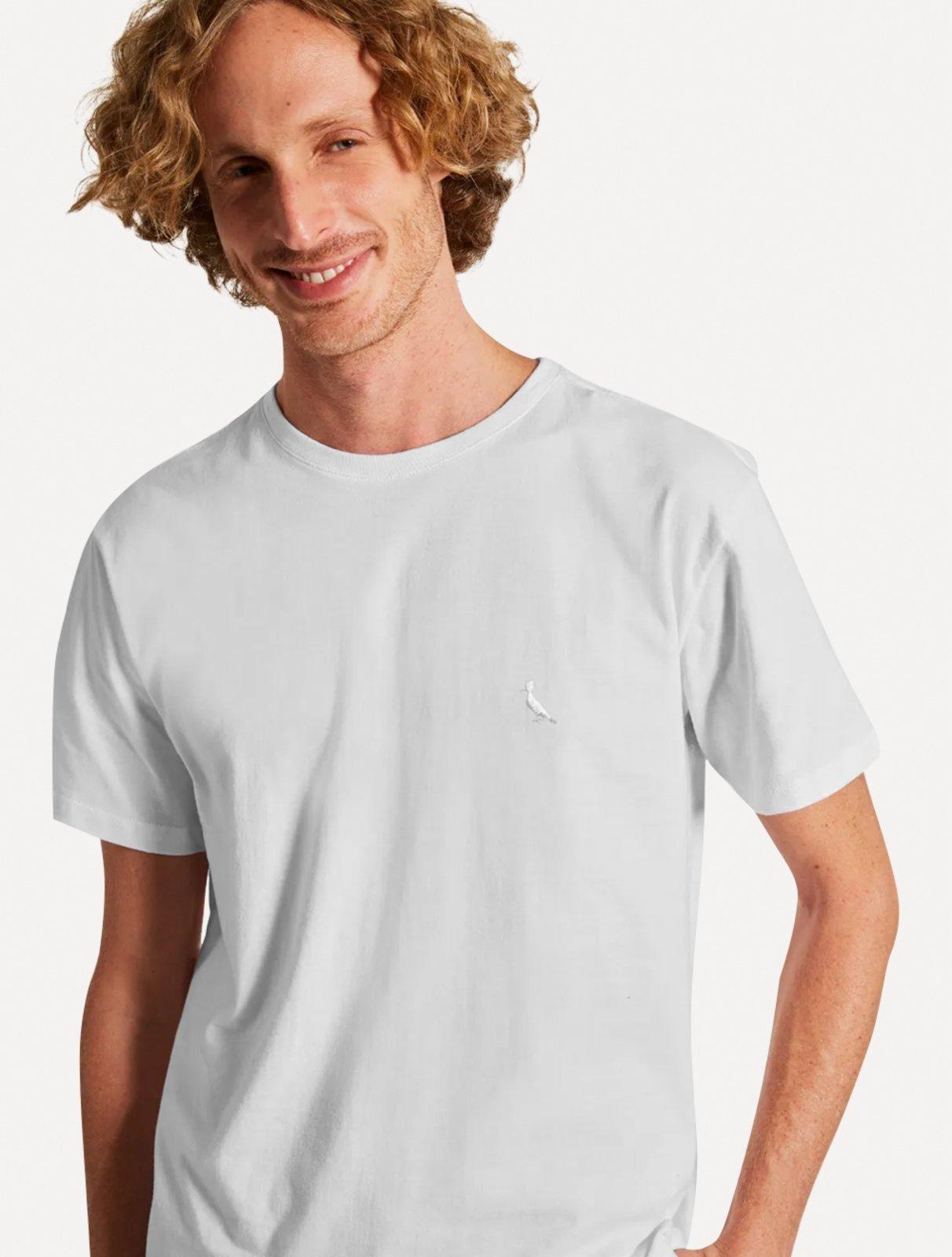 Camiseta Reserva Masculina Super Slim C-Neck Branca