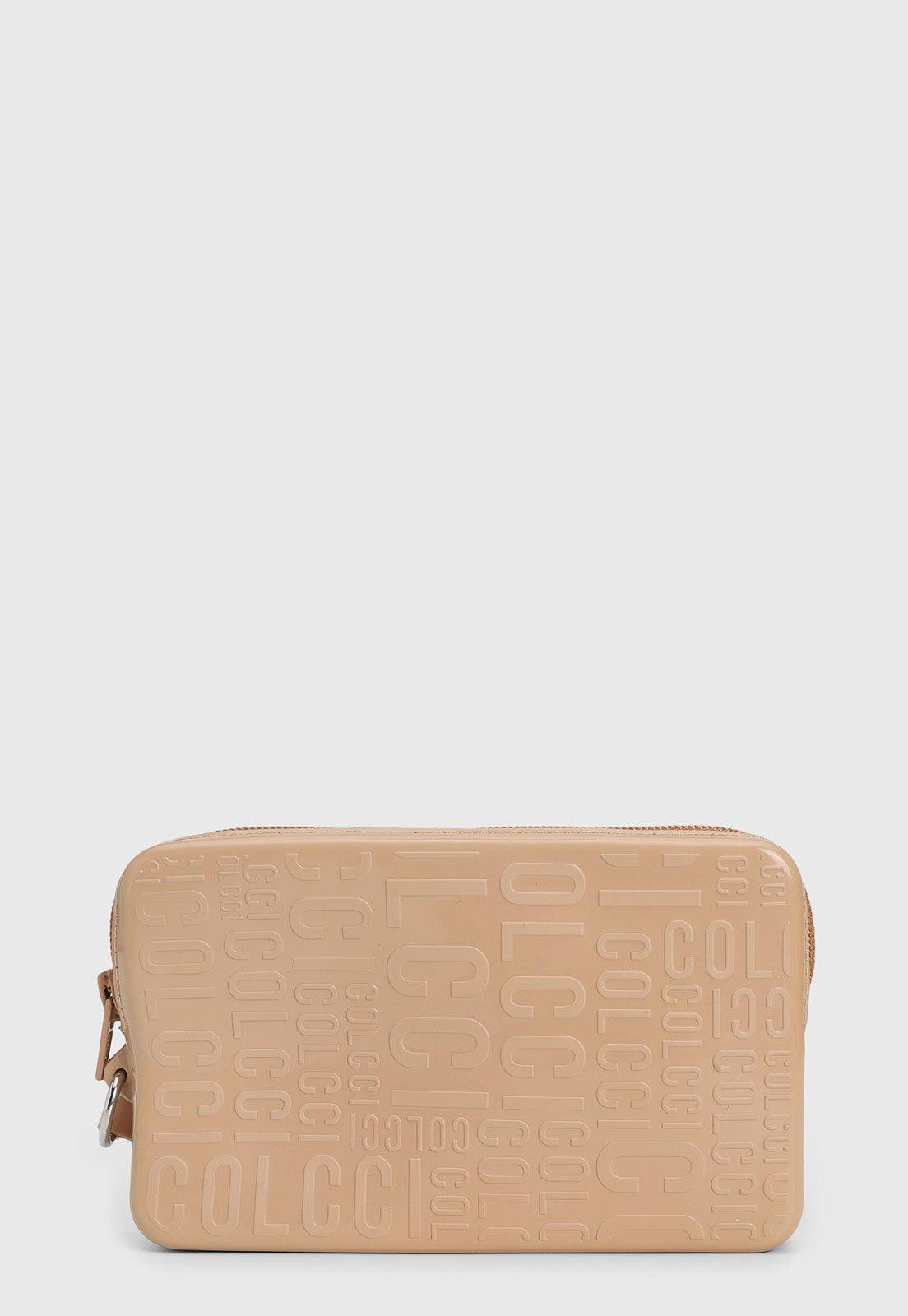 Bolsa Feminina Colcci Pequena Logo Alto Relevo Bege