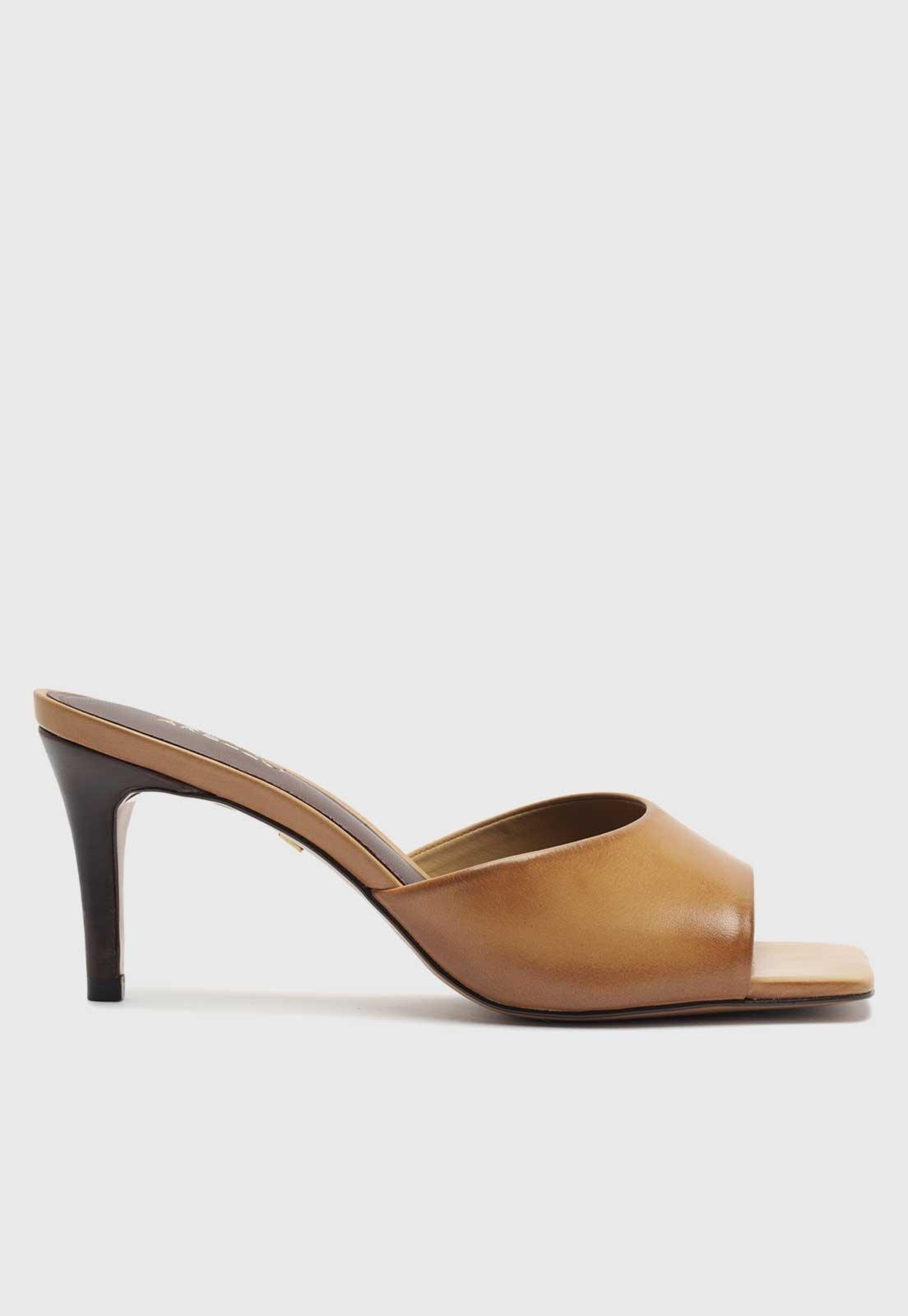 Sandália Feminina Arezzo Salto Fino Caramelo