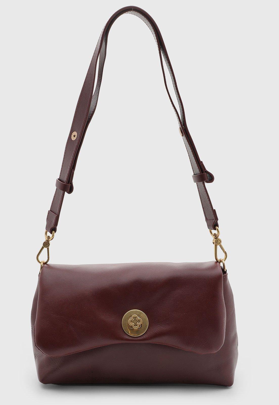 Bolsa Feminina Capodarte Couro Média Vinho