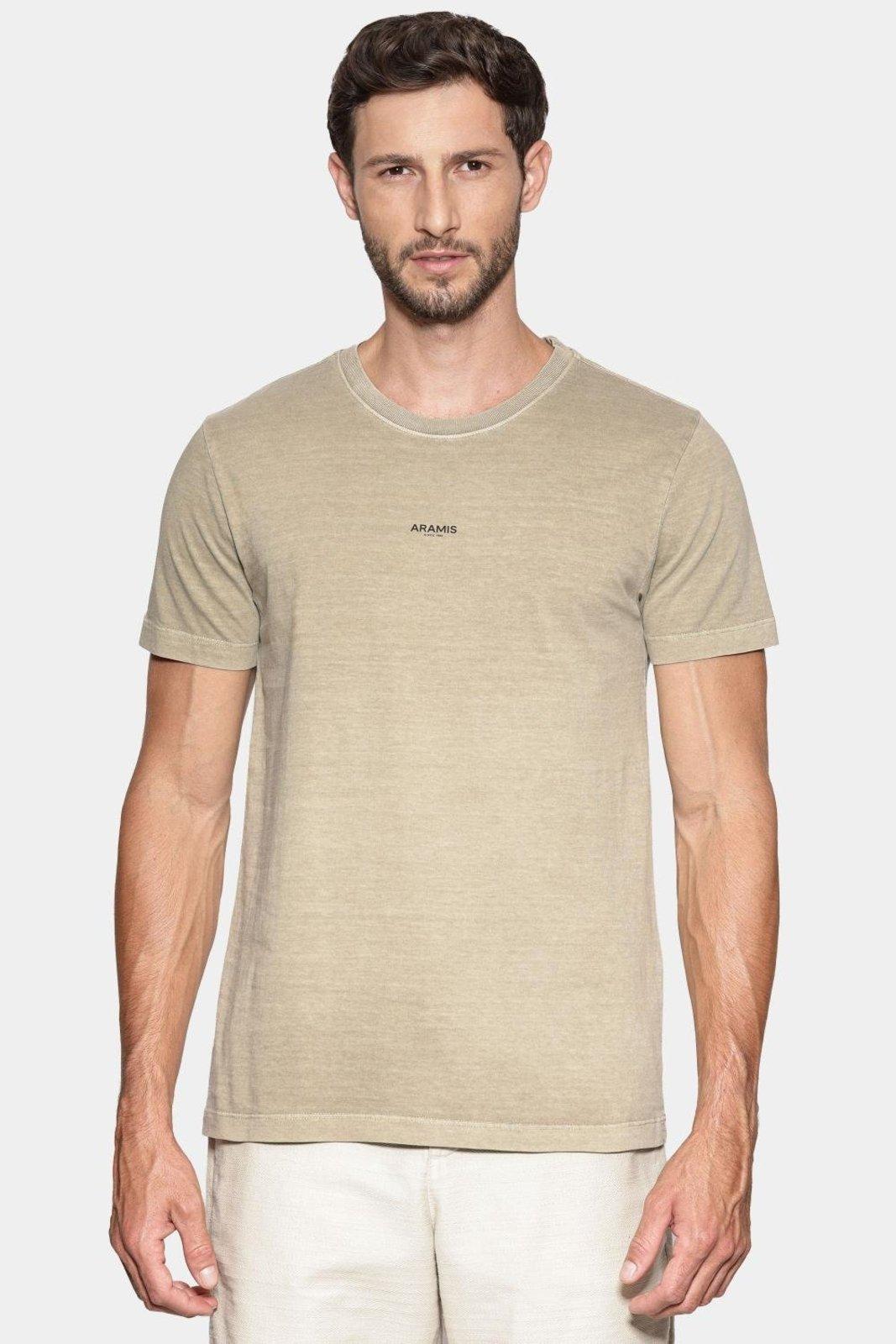 Camiseta Aramis Manga Curta Estampa Frente Lavada