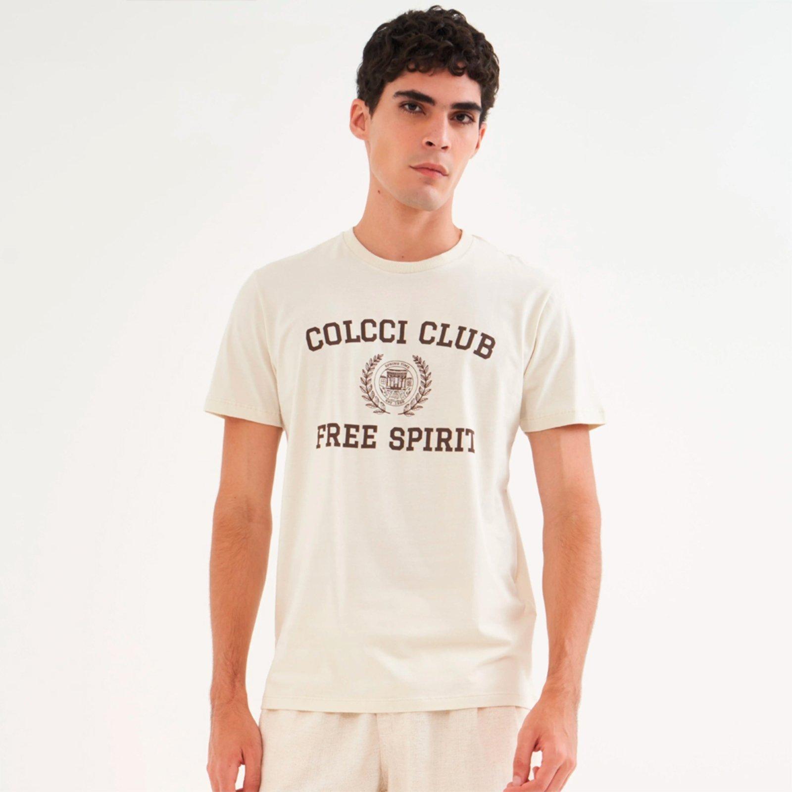 Camiseta Colcci Free Spirit Pr26 Bege Italian Masculino