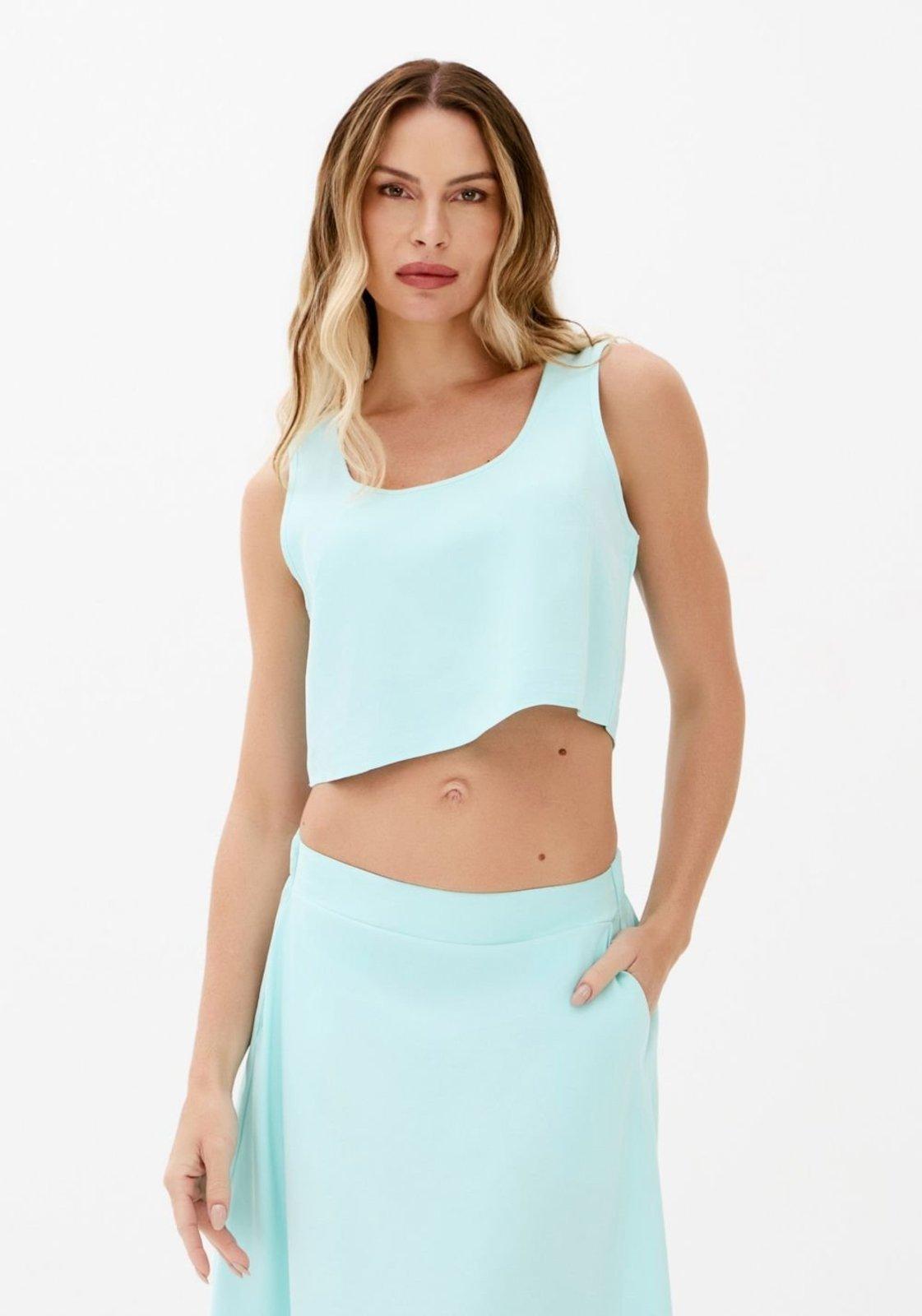 Blusa Cropped Sem Manga Lança Perfume