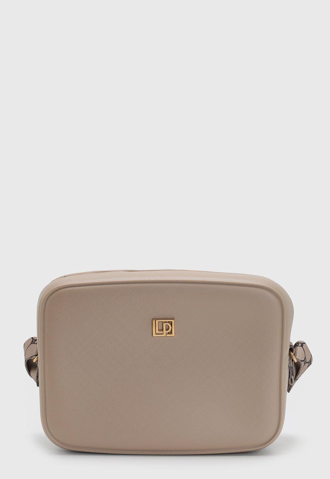 Bolsa Feminina Lança Perfume Alça Estampada Bege