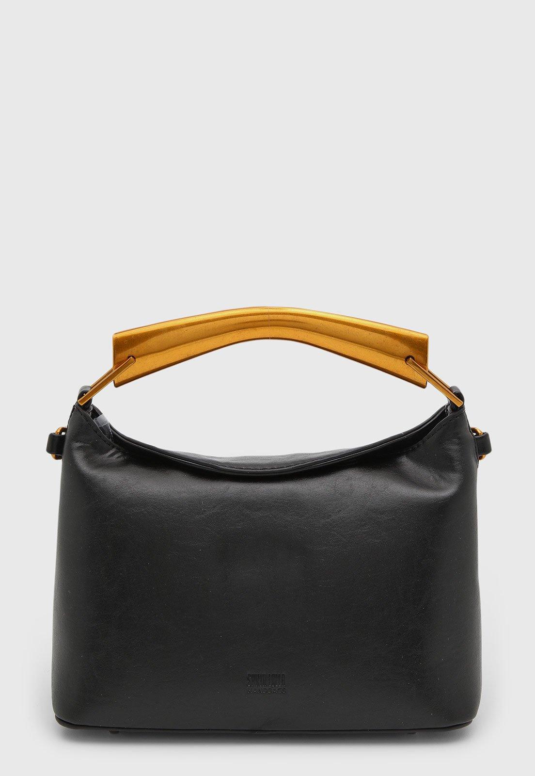 Bolsa Feminina Santa Lolla Alça Dourada Preta