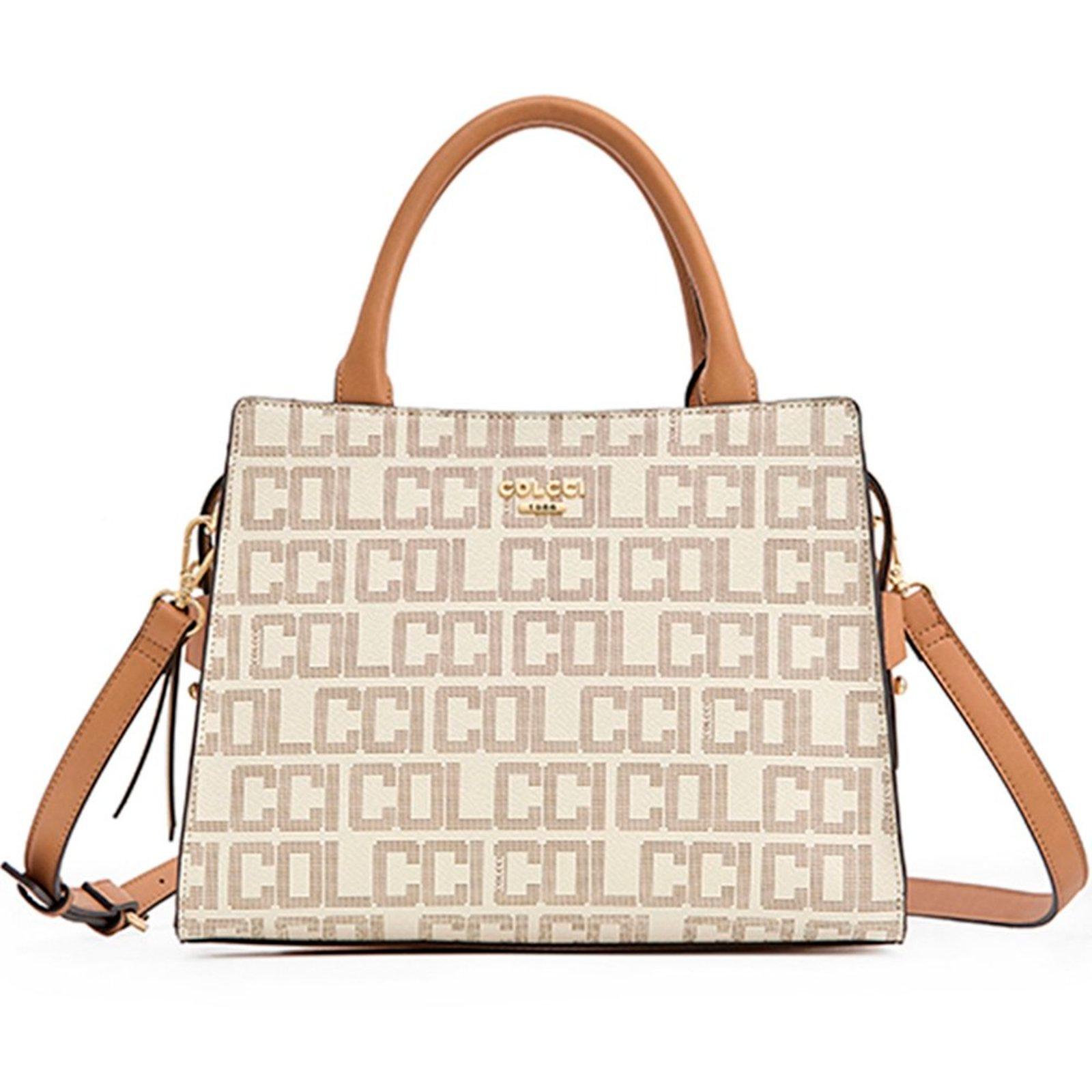 Bolsa Tote Colcci Monograma Pr25 Off White Feminino