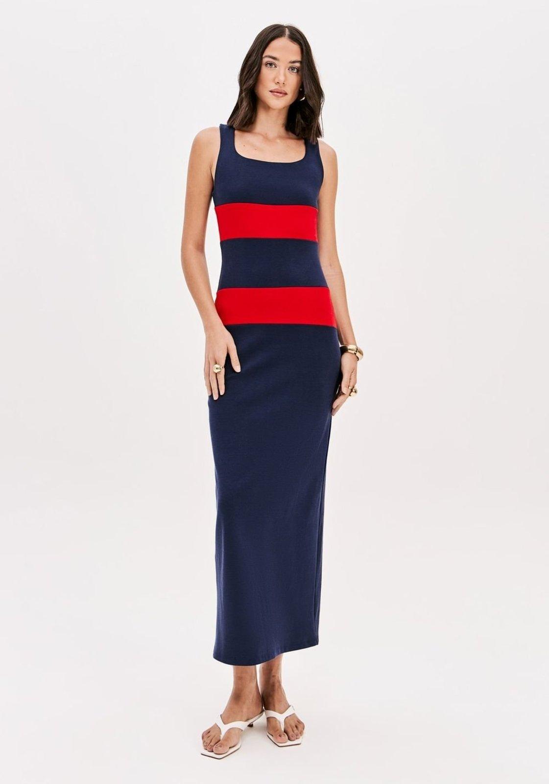 Vestido Super Midi Com Recortes Lança Perfume