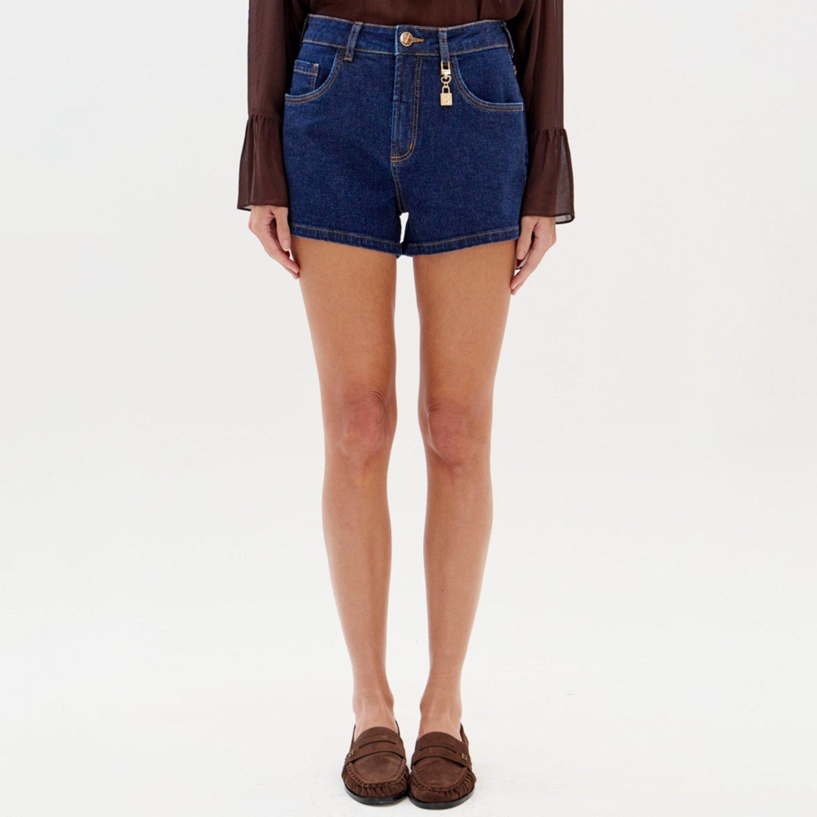 Short Jeans Lança Perfume Comfort High Ou26 Azul Feminino