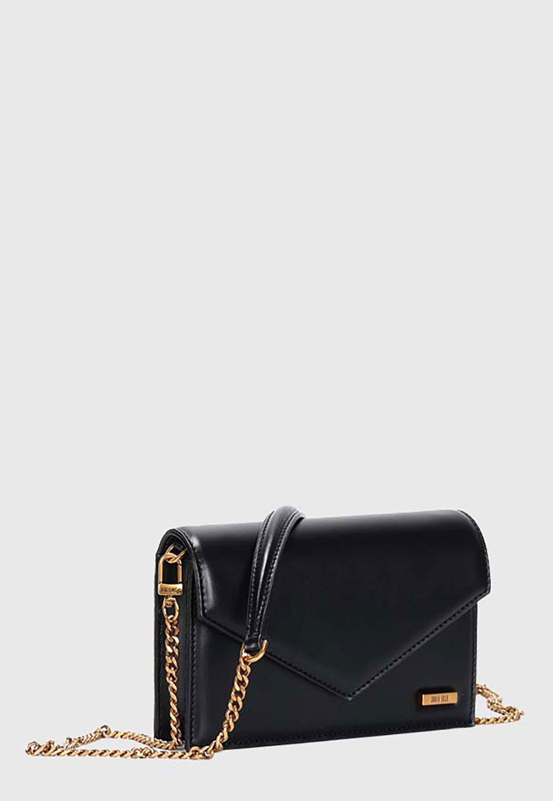 Bolsa Feminina Santa Lolla Pequena Alça Corrente Preta