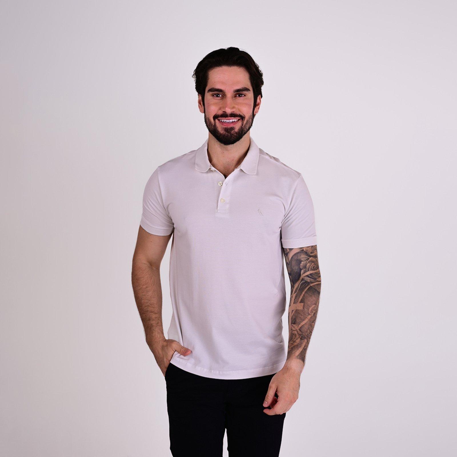 Camisa Polo Reserva Monocromática Off White