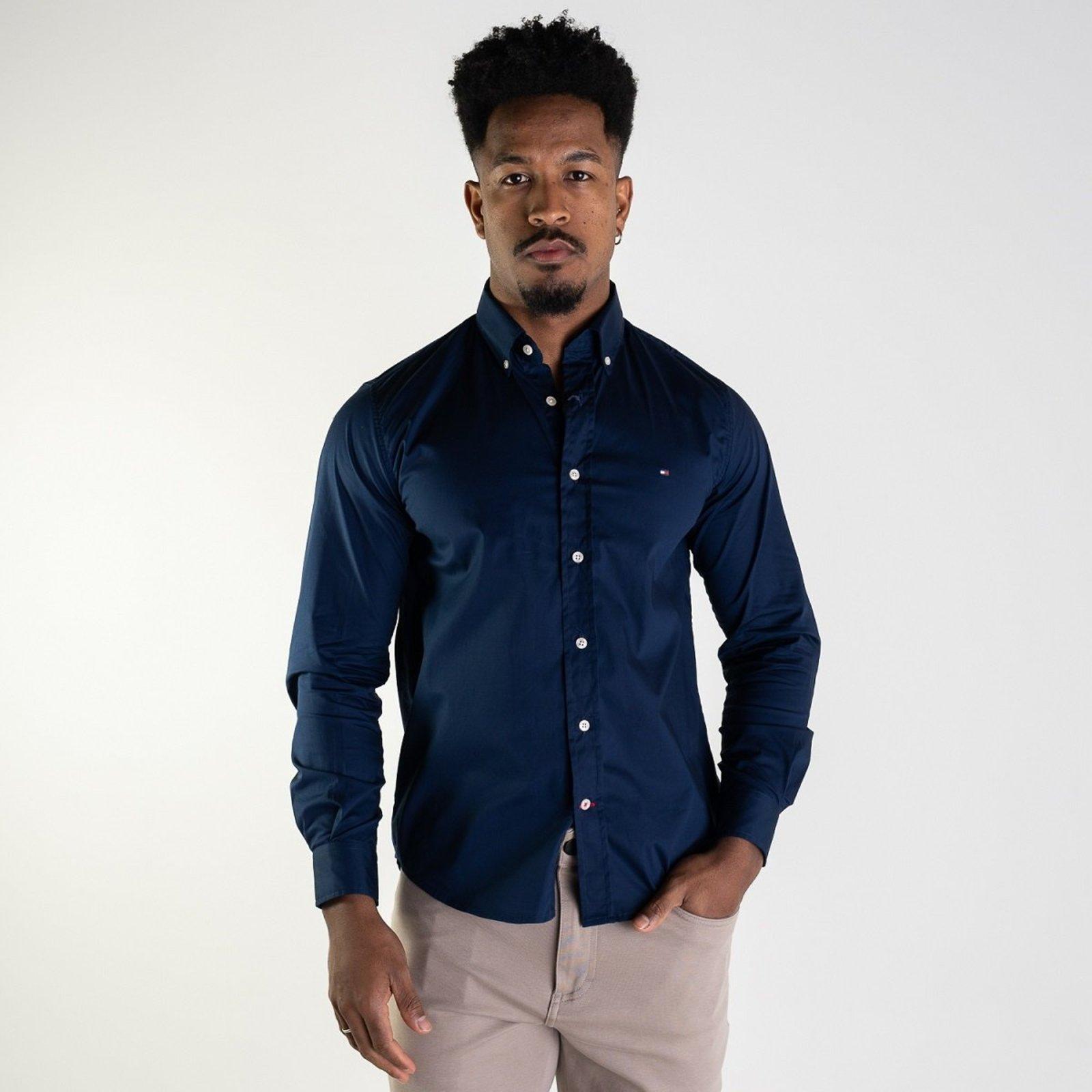 Camisa Tommy Hilfiger Classic Regular Fit Azul Marinho
