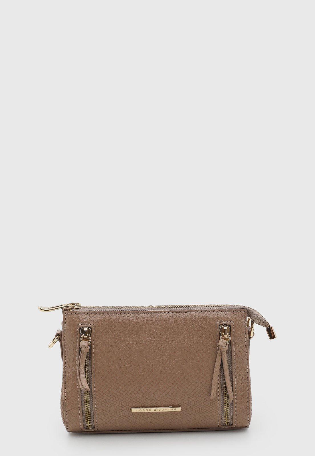 Bolsa Feminina Jorge Bischoff Pequena Couro Marrom