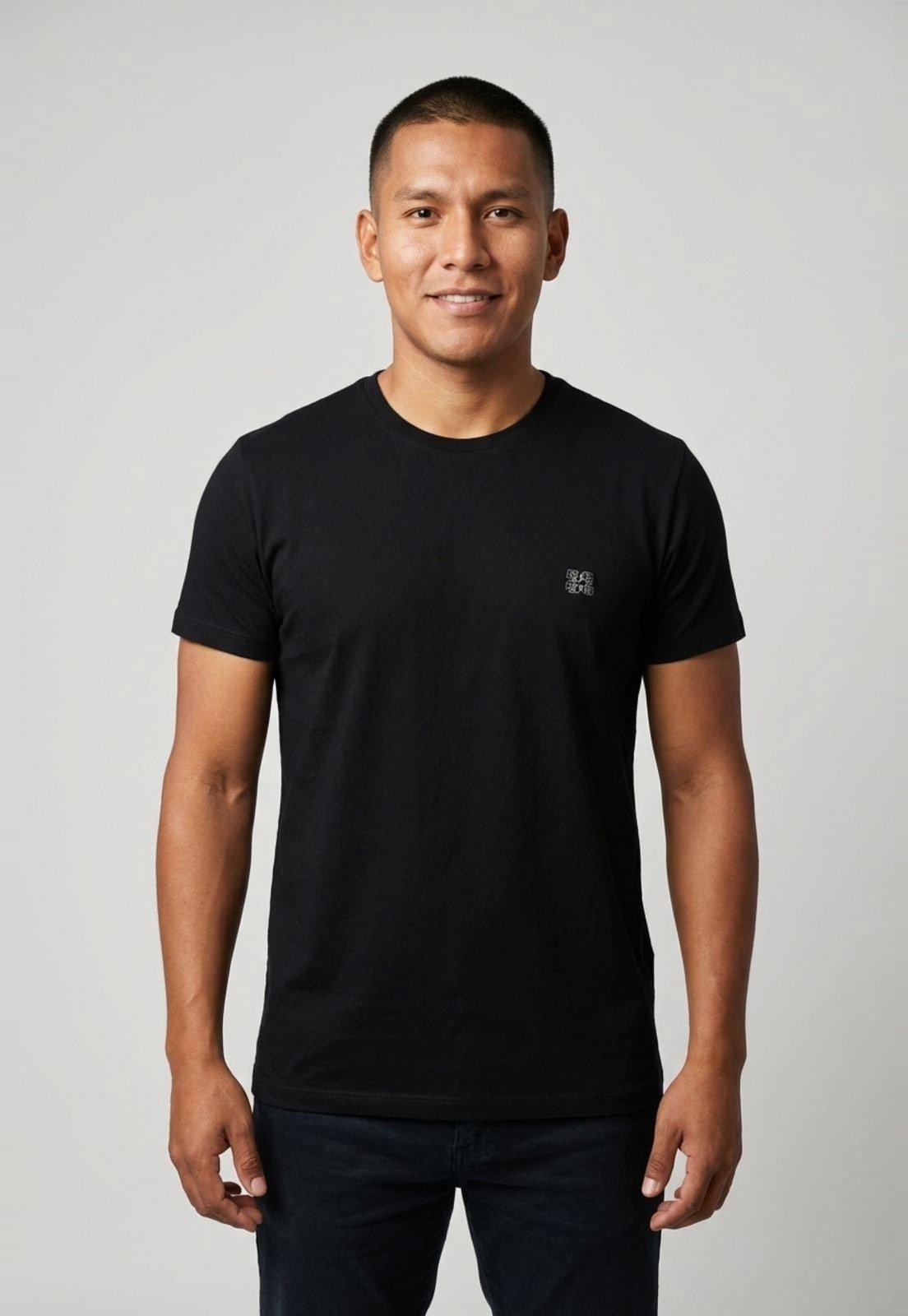 Camiseta Masculina Colcci Gola Redonda Preta