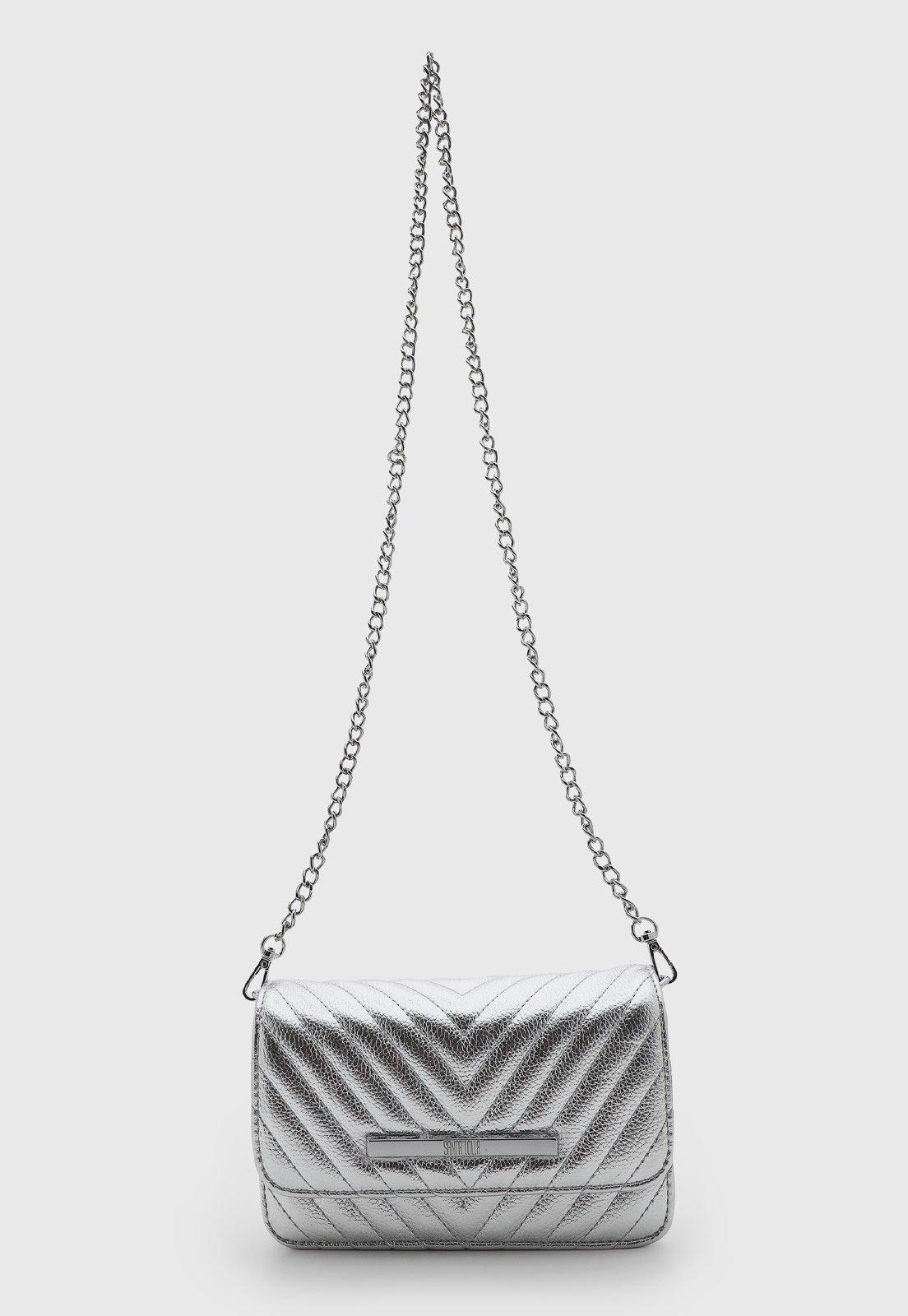 Bolsa Feminina Santa Lolla Matelassê Prata
