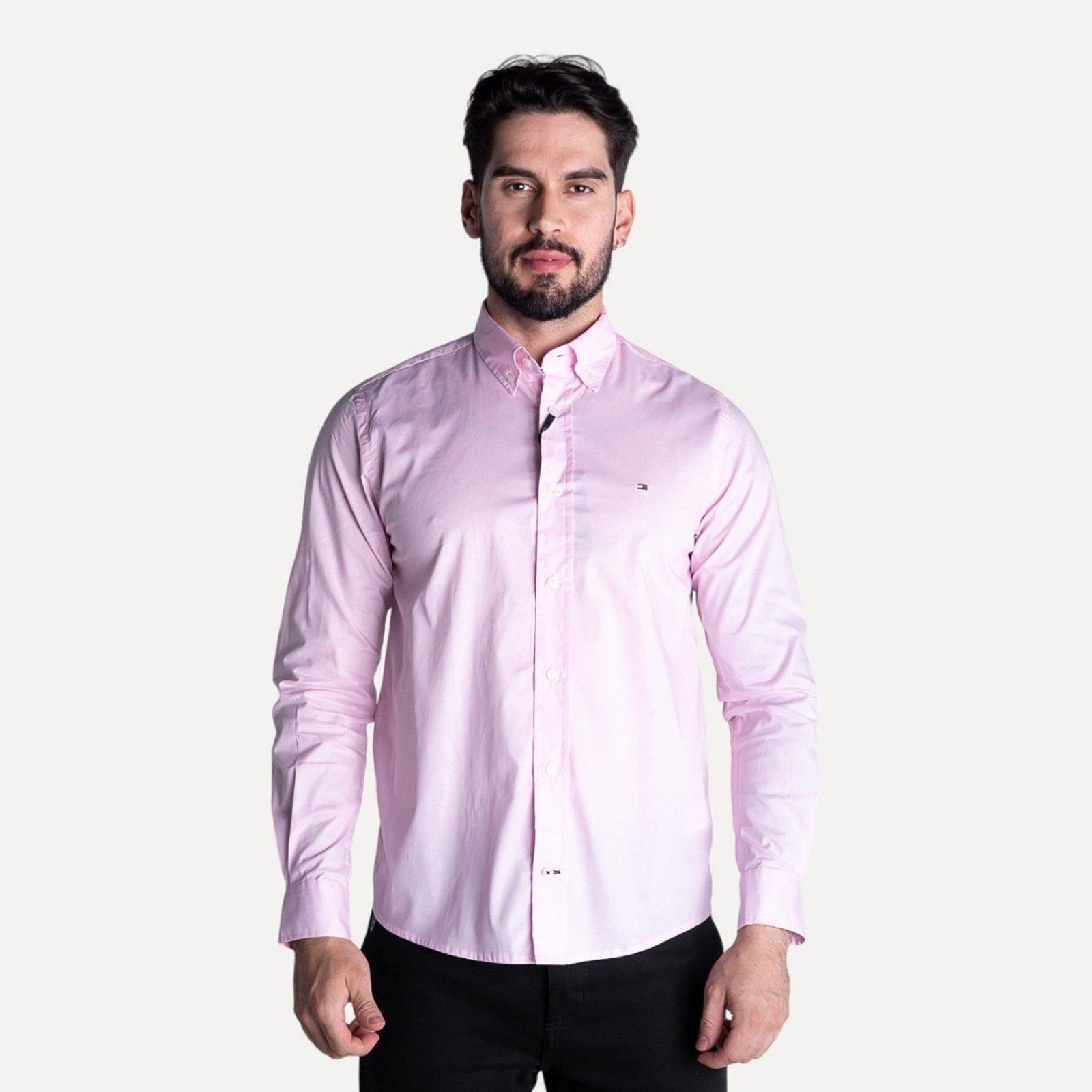Camisa Tommy Hilfiger Classic Regular Fit Rosa