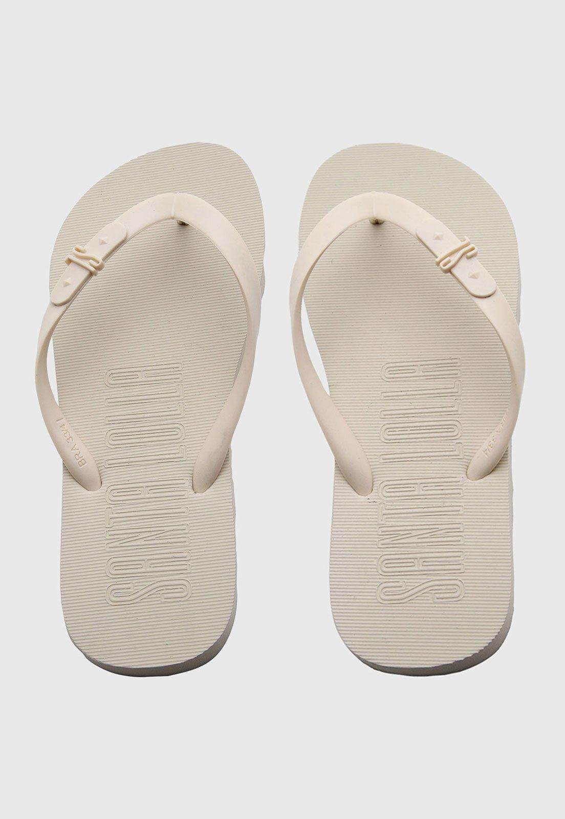 Chinelo Feminino Santa Lolla Dedo Bege