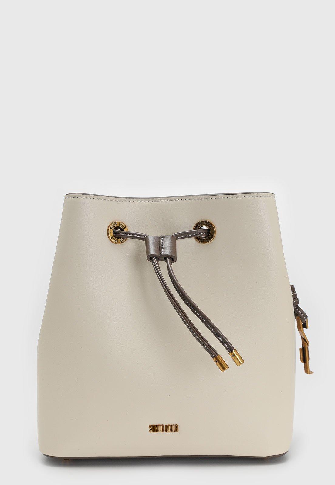 Bolsa Feminina Santa Lolla Bucket Média Off-White