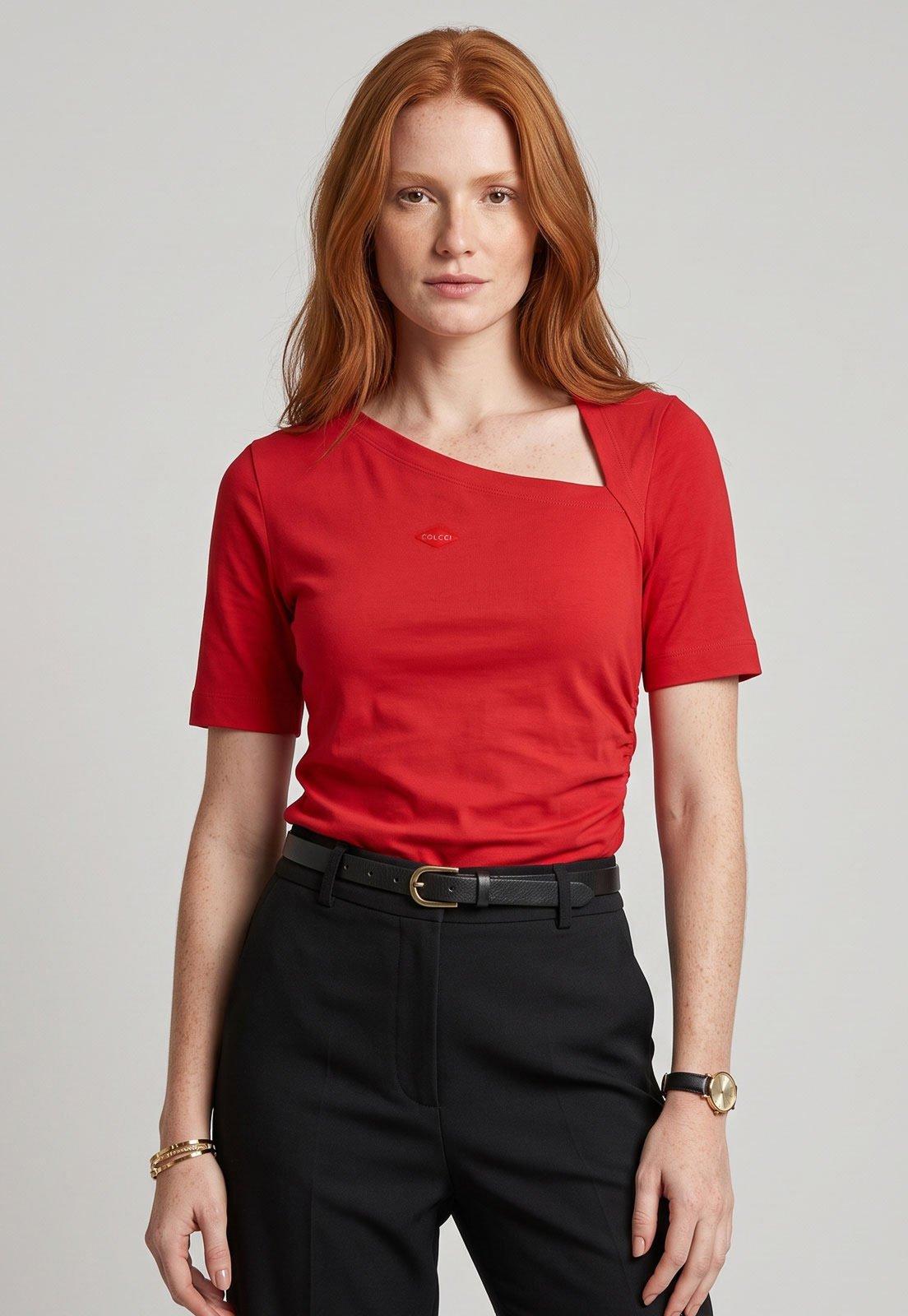Blusa Feminina Colcci Assimétrica Vermelha