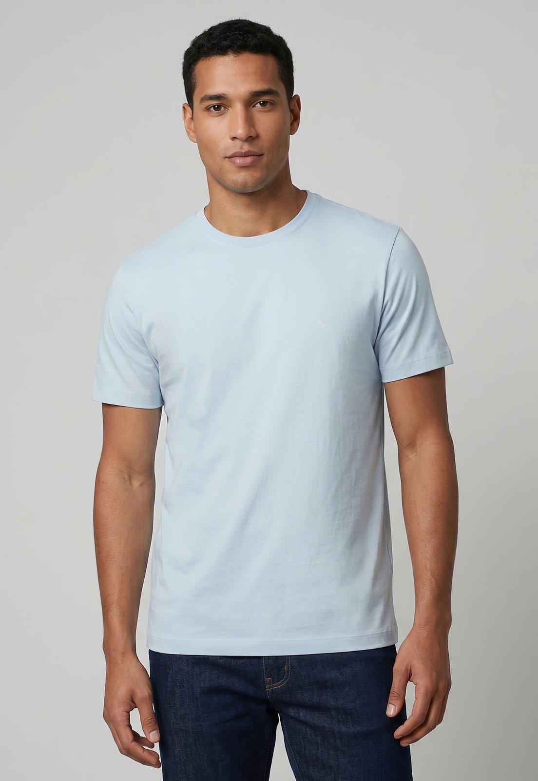Camiseta Masculina Aramis Logo Azul Claro