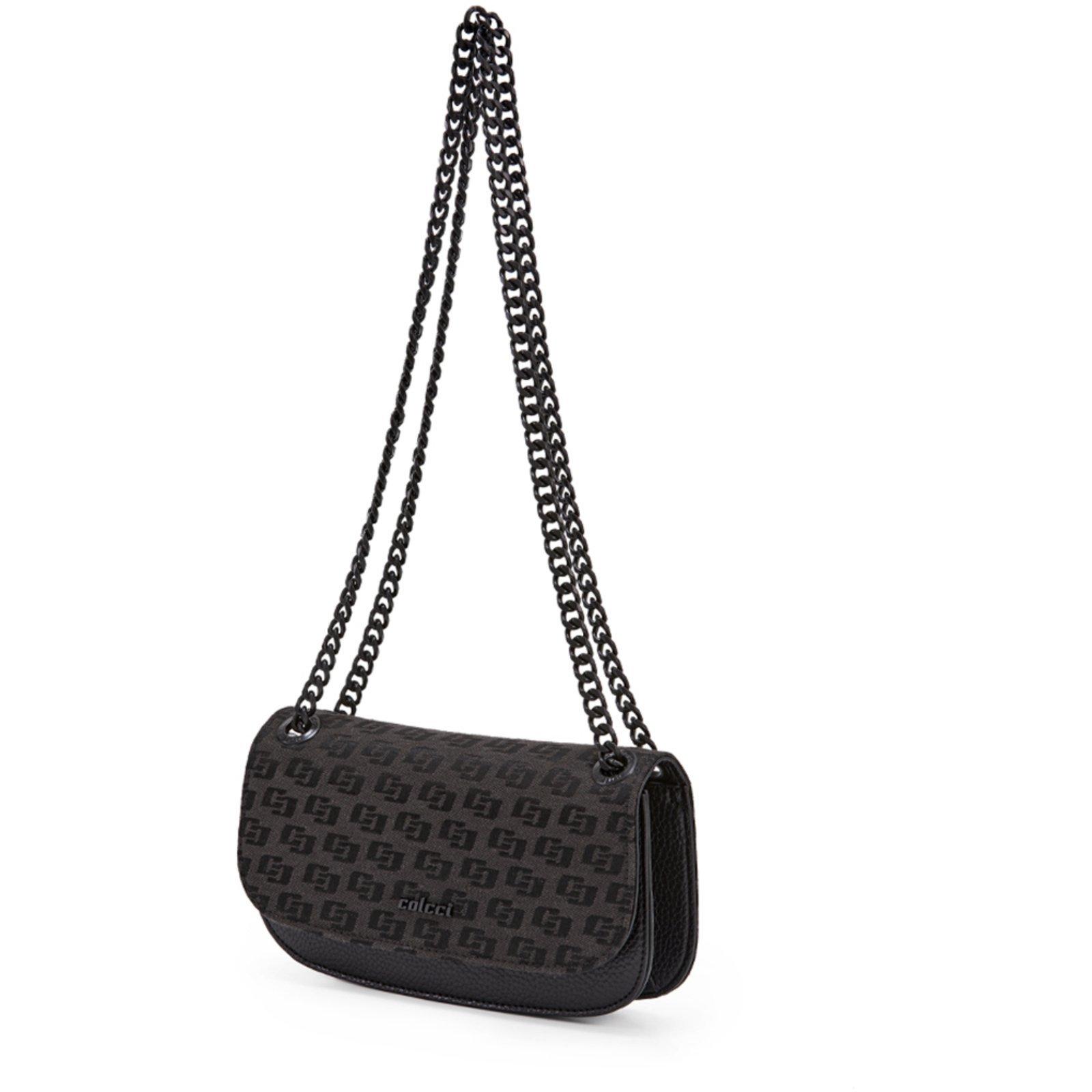 Bolsa Shoulder Colcci Monograma Ou25 Preto Feminino