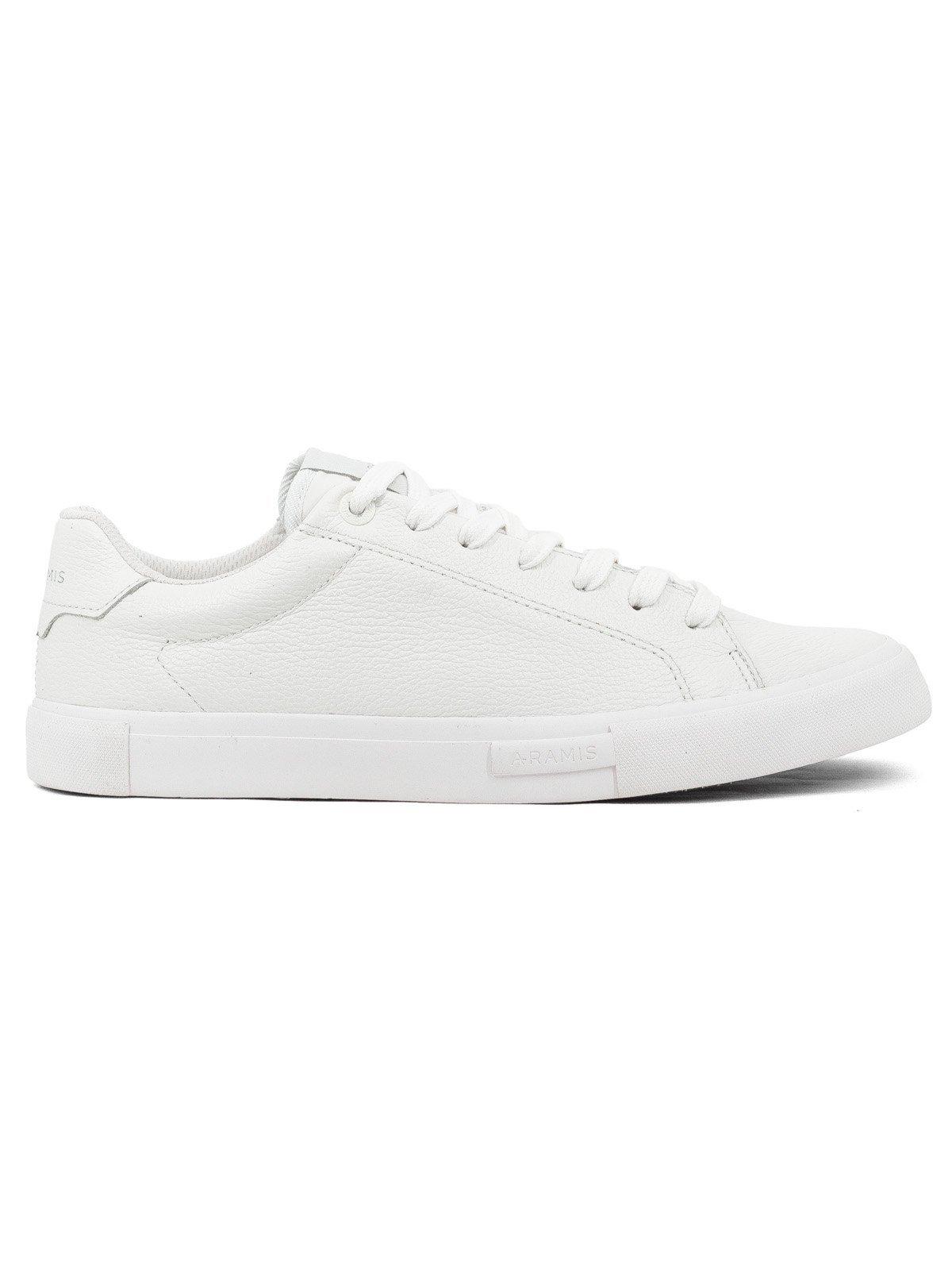 Tênis Masculino Aramis Casual Easy Off Couro Confortável Branco All White