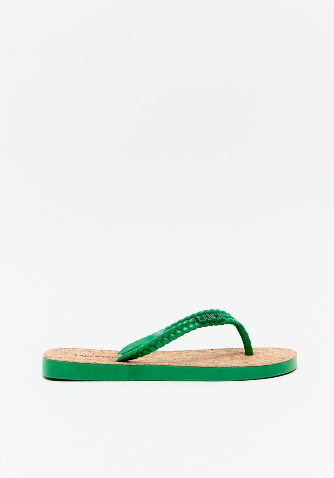 Chinelo Cortiça Tiras Trançadas Lança Perfume